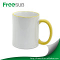 Rim handle color mug custom photo mugs